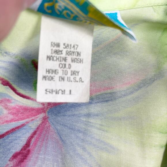 VTG‎ Sea Suns Blouse Top Womens Small Tropical Floral Cottagecore Boho Bratz USA - Picture 8 of 8